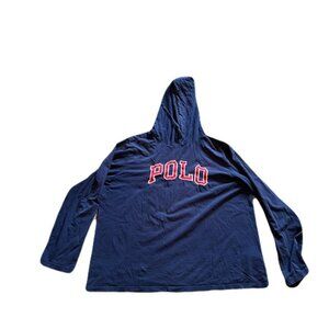 Polo Ralph Lauren XL Blue Light Hooded Shirt